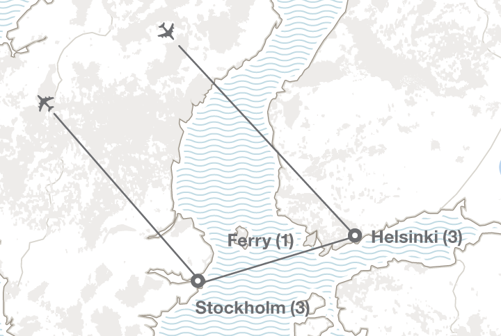 Education in Finland and Sweden tour map