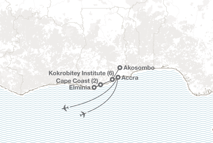 Ghana tour map
