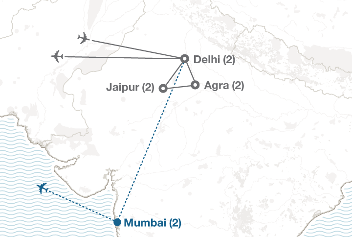 India tour map