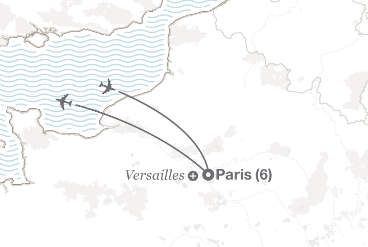 Fashion in Paris tour map