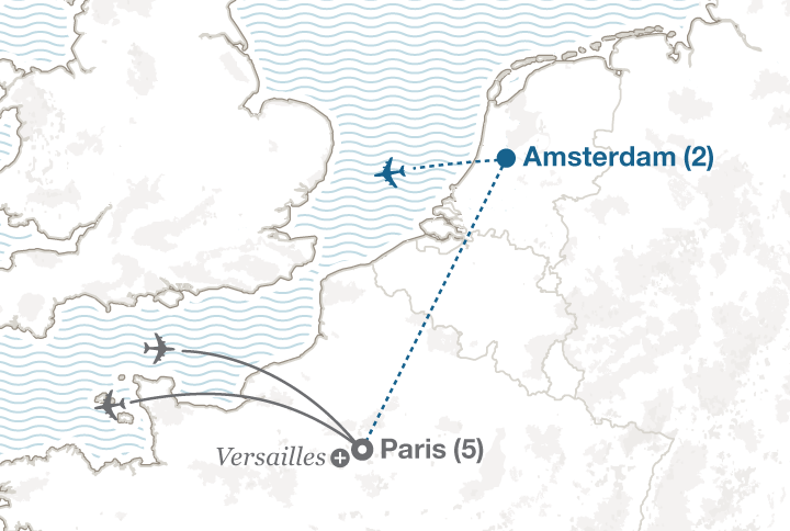 Paris City Experience tour map