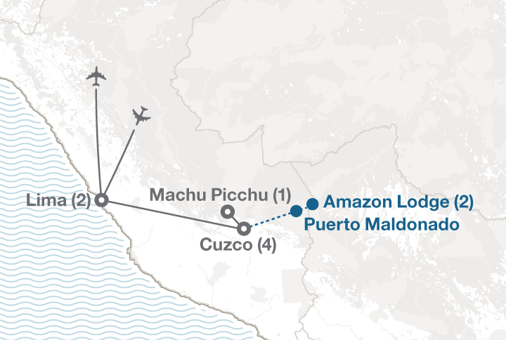 Peru tour map