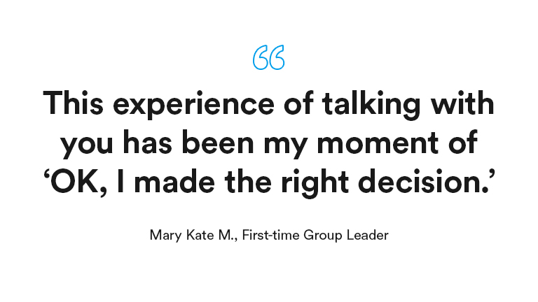 This experience of talking with you