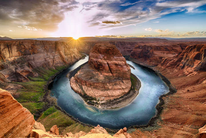 Image displaying map describing the itinerary of the U.S. National Parks: Grand Canyon, Bryce & Zion tour