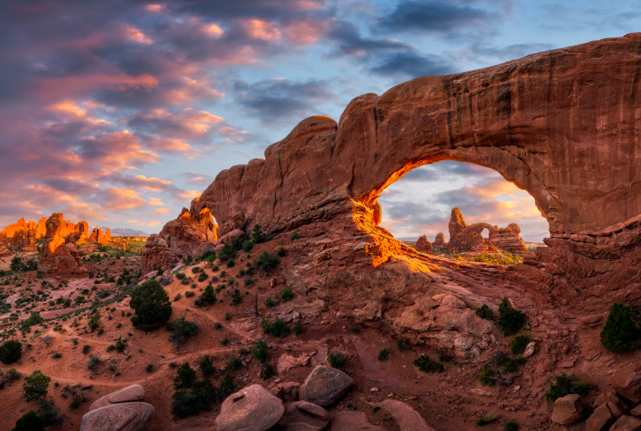 Image displaying map describing the itinerary of the U.S. National Parks: Canyonlands, Arches & Rocky Mountain tour