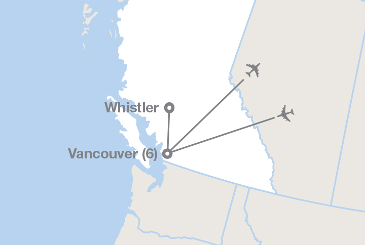 Image displaying map describing the itinerary of the Discover Coast Salish History and Culture tour