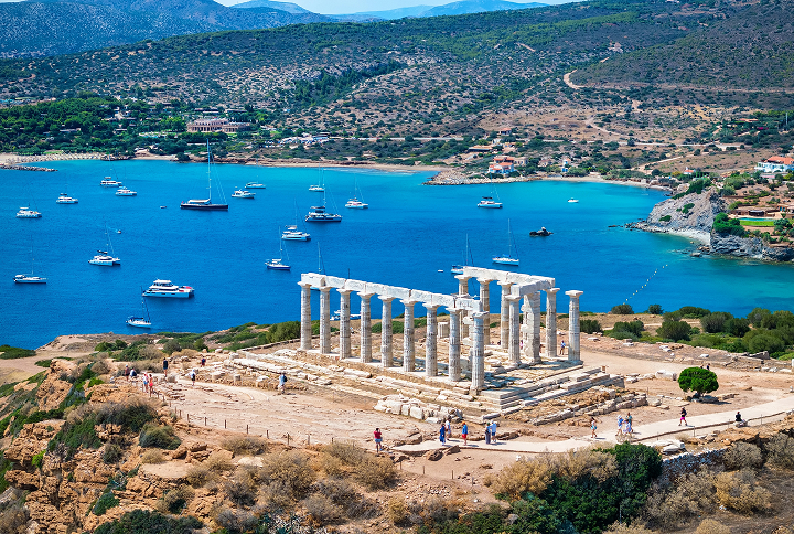 Image displaying map describing the itinerary of the Grecian Odyssey tour