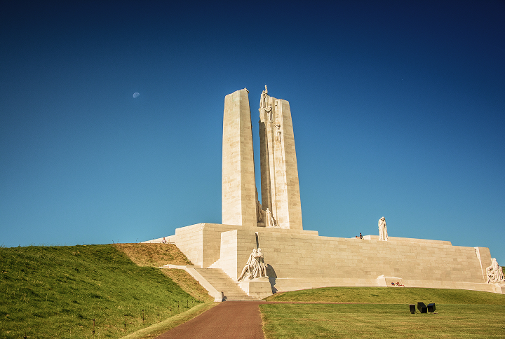 Image displaying map describing the itinerary of the Vimy 110: In Their Footsteps tour