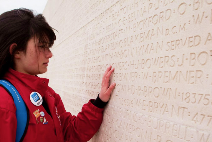 Image displaying map describing the itinerary of the Vimy 110: Canada & The World Wars tour