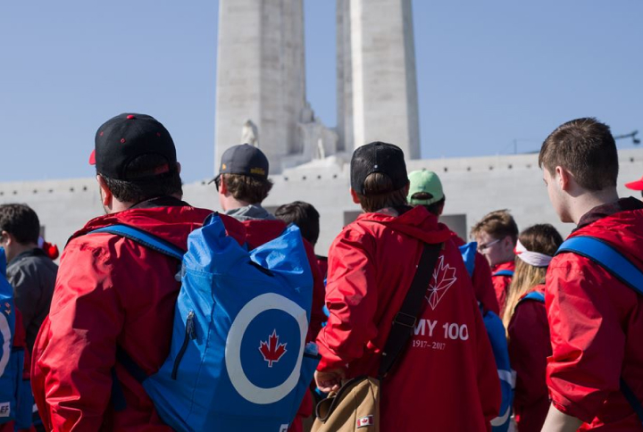Image affichant une carte décrivant l'itinéraire du circuit Vimy 110 : Voyage de mémoire