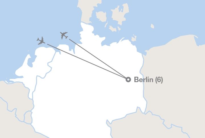 Image displaying map describing the itinerary of the Berlin tour