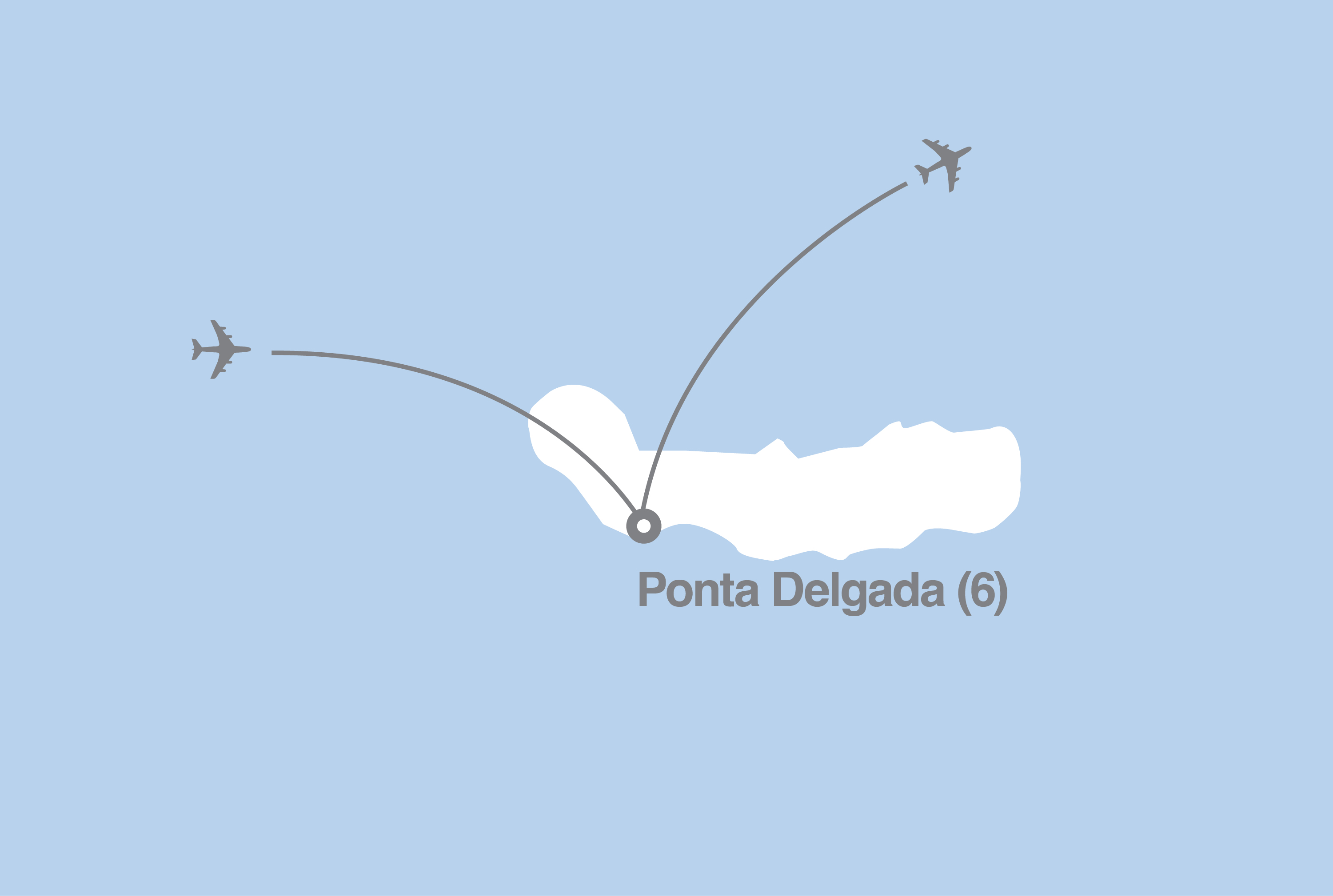 Image displaying map describing the itinerary of the Islands of the Azores: Environmental Science in Action tour