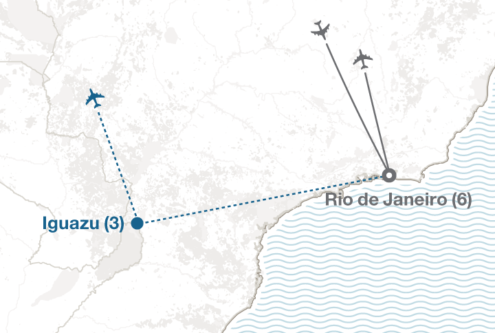 Brazil tour map